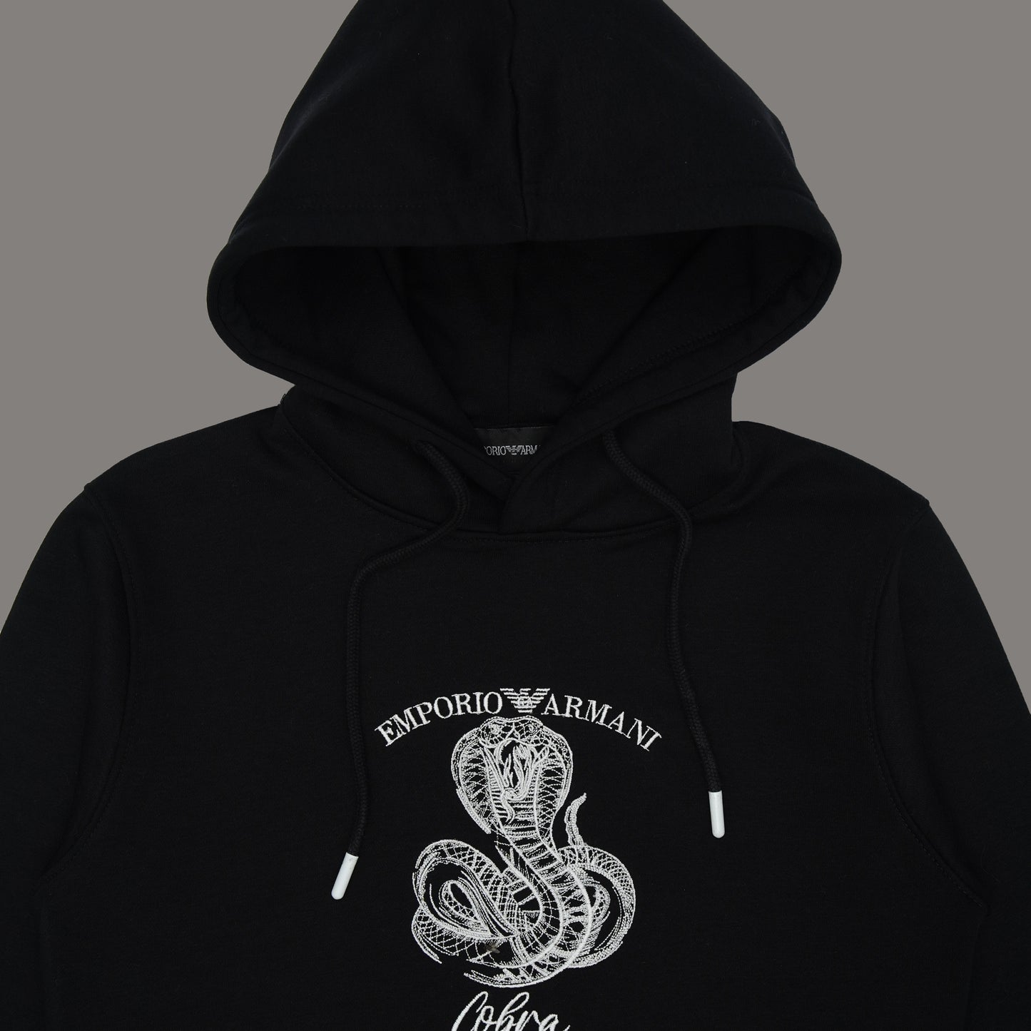 Hoodie Cobra Embroidery - Black